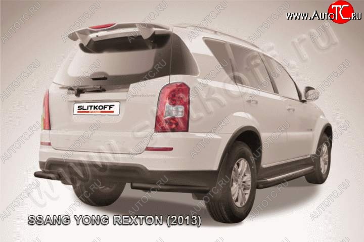 4 499 р. Уголки d57  SSANGYONG Rexton  Y290 (2012-2017) (Цвет: серебристый)  с доставкой в г. Новочеркасск