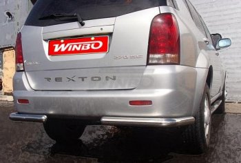 4 499 р. Защита заднего бампера WINBO (нержавейка) SSANGYONG Rexton Y200 (2001-2006)  с доставкой в г. Новочеркасск. Увеличить фотографию 1