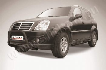 16 549 р. Кенгурятник d57 низкий SSANGYONG Rexton Y250 (2006-2012) (Цвет: серебристый)  с доставкой в г. Новочеркасск. Увеличить фотографию 1