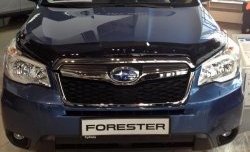 2 499 р. Дефлектор капота NovLine-Autofamily Subaru Forester SJ дорестайлинг (2012-2016)  с доставкой в г. Новочеркасск. Увеличить фотографию 1