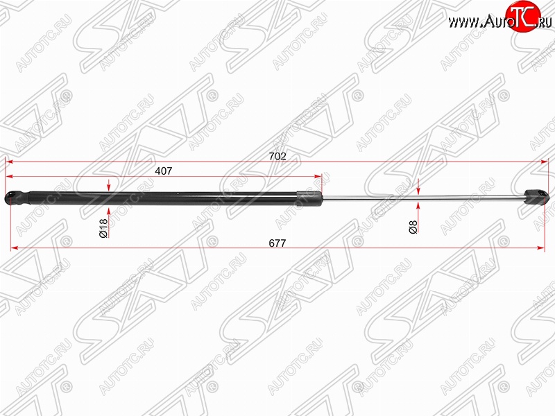 1 079 р. Газовый упор капота SAT  Subaru Forester  SJ (2012-2019) дорестайлинг, рестайлинг  с доставкой в г. Новочеркасск