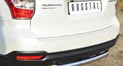 13 899 р. Одинарная защита заднего бампера из трубы диаметром 63 мм SLITKOFF  Subaru Forester  SJ (2012-2016) дорестайлинг  с доставкой в г. Новочеркасск. Увеличить фотографию 2