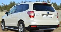 13 899 р. Одинарная защита заднего бампера из трубы диаметром 63 мм SLITKOFF  Subaru Forester  SJ (2012-2016) дорестайлинг  с доставкой в г. Новочеркасск. Увеличить фотографию 4