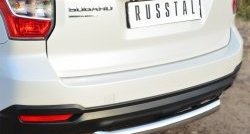 14 299 р. Одинарная защита заднего бампера из трубы диаметром 76 мм SLITKOFF  Subaru Forester  SJ (2012-2016) дорестайлинг  с доставкой в г. Новочеркасск. Увеличить фотографию 2