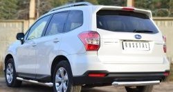 14 299 р. Одинарная защита заднего бампера из трубы диаметром 76 мм SLITKOFF  Subaru Forester  SJ (2012-2016) дорестайлинг  с доставкой в г. Новочеркасск. Увеличить фотографию 4