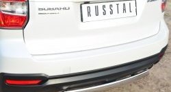 14 999 р. Защита заднего бампера (Ø75x42 мм, нержавейка) Russtal Subaru Forester SJ дорестайлинг (2012-2016)  с доставкой в г. Новочеркасск. Увеличить фотографию 2