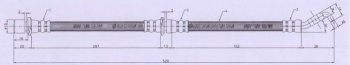 Тормозной шланг SAT (передний, правый)  Forester  SF, Impreza  GC