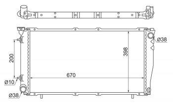 Радиатор двигателя SAT Subaru Forester SF дорестайлинг (1997-2000)