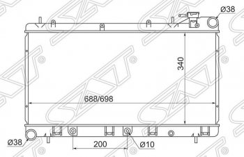 4 999 р. Радиатор двигателя SAT Subaru Forester SF дорестайлинг (1997-2000)  с доставкой в г. Новочеркасск. Увеличить фотографию 1