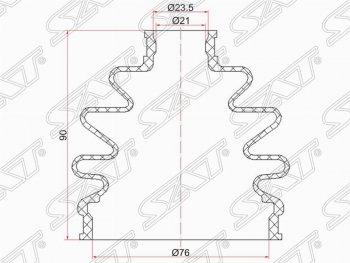 379 р. Пыльник ШРУСа (наружный) SAT  Subaru Forester (SF,  SG,  SH), Impreza (GD,  GG)  с доставкой в г. Новочеркасск. Увеличить фотографию 1