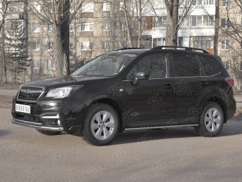 16 699 р. Защита переднего бампера Russtal d63 секции-d42 дуга Subaru Forester SJ рестайлинг (2016-2019)  с доставкой в г. Новочеркасск. Увеличить фотографию 3