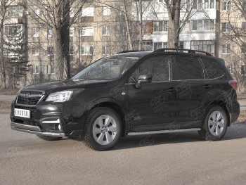 13 999 р. Защита переднего бампера (2 трубы Ø63 и 75х42 мм, нержавейка) Russtal Subaru Forester SJ рестайлинг (2016-2019)  с доставкой в г. Новочеркасск. Увеличить фотографию 4