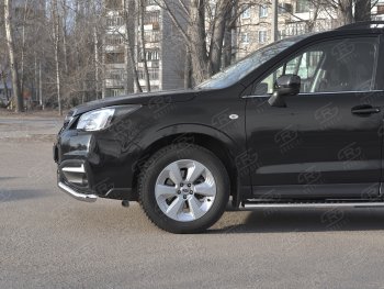 8 999 р. Защита переднего бампера Russtal d63 волна Subaru Forester SJ рестайлинг (2016-2019)  с доставкой в г. Новочеркасск. Увеличить фотографию 3