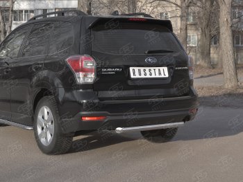 15 249 р. Защита заднего бампера (Ø63, нержавейка) SLITKOFF  Subaru Forester  SJ (2016-2019) рестайлинг  с доставкой в г. Новочеркасск. Увеличить фотографию 2