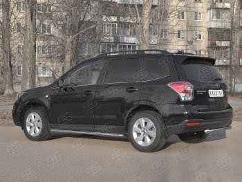 15 249 р. Защита заднего бампера (Ø63, нержавейка) SLITKOFF  Subaru Forester  SJ (2016-2019) рестайлинг  с доставкой в г. Новочеркасск. Увеличить фотографию 3