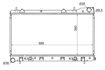 6 999 р. Радиатор двигателя SAT (пластинчатый, turbo) Subaru Impreza GD седан дорестайлинг (2000-2002)  с доставкой в г. Новочеркасск. Увеличить фотографию 1