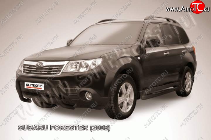 14 549 р. Кенгурятник d57 низкий рама Subaru Forester SH (2008-2013) (Цвет: серебристый)  с доставкой в г. Новочеркасск