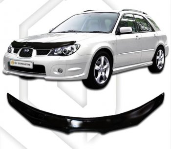 Дефлектор капота CA-Plastiс Subaru (Субару) Impreza (Импреза) ( GD,  GG) (2005-2007) GD, GG седан 2-ой рестайлинг, хэтчбэк 2-ой рестайлинг