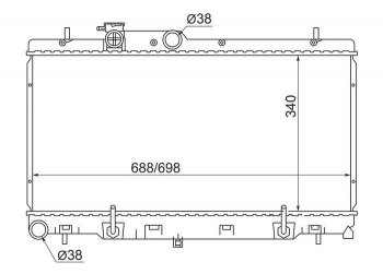 6 349 р. Радиатор двигателя SAT (пластинчатый, пробка радиатора R101B)  Subaru Impreza ( GD,  GG) - Outback  BH/BE12  с доставкой в г. Новочеркасск. Увеличить фотографию 1
