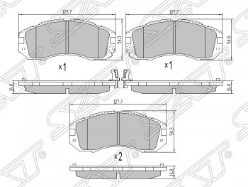 999 р. Колодки тормозные SAT (передние) Subaru Impreza GC седан (1992-2000)  с доставкой в г. Новочеркасск. Увеличить фотографию 1