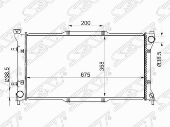 7 699 р. Радиатор двигателя SAT Subaru Legacy BD/B11 седан дорестайлинг (1993-1996)  с доставкой в г. Новочеркасск. Увеличить фотографию 1