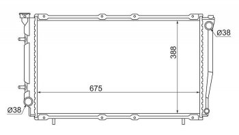 Радиатор двигателя SAT Subaru Legacy BD/B11 седан дорестайлинг (1993-1996)