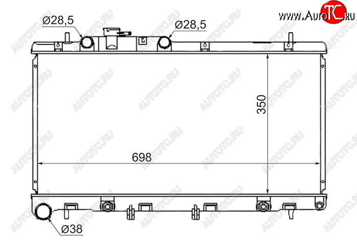 8 699 р. Радиатор двигателя SAT  Subaru Legacy  BH/BE12 - Outback  BH/BE12  с доставкой в г. Новочеркасск