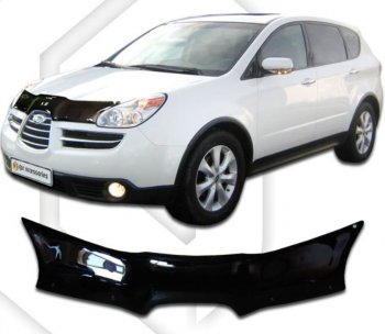 2 159 р. Дефлектор капота CA-Plastiс  Subaru Tribeca (2005-2007) (Classic прозрачный, Без надписи)  с доставкой в г. Новочеркасск. Увеличить фотографию 2