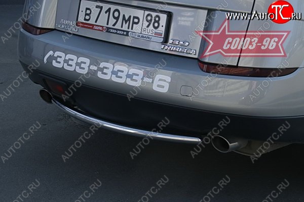 9 917 р. Защита заднего бампера Souz-96 (d42) Subaru Tribeca (2008-2014)  с доставкой в г. Новочеркасск