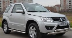 21 699 р. Широкая защита порогов (3 дв.) SLITKOFF  Suzuki Grand Vitara  JT (2012-2016) 3 двери 2-ой рестайлинг  с доставкой в г. Новочеркасск. Увеличить фотографию 3