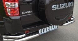 13 999 р. Защита заднего бампера (Ø63 и 42 мм, нержавейка) Russtal Suzuki Grand Vitara JT 5 дверей 2-ой рестайлинг (2012-2016)  с доставкой в г. Новочеркасск. Увеличить фотографию 2