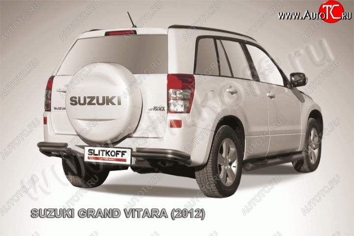 5 999 р. Уголки d57+d42 двойные Suzuki Grand Vitara JT 5 дверей 2-ой рестайлинг (2012-2016) (Цвет: серебристый)  с доставкой в г. Новочеркасск