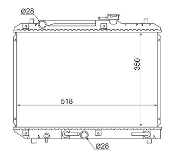 Радиатор двигателя SAT Suzuki Baleno (1999-2002)