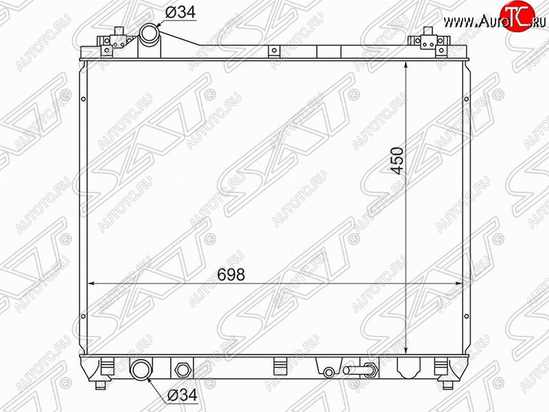 6 249 р. Радиатор двигателя SAT Suzuki Escudo 3 дорестайлинг (2006-2008)  с доставкой в г. Новочеркасск
