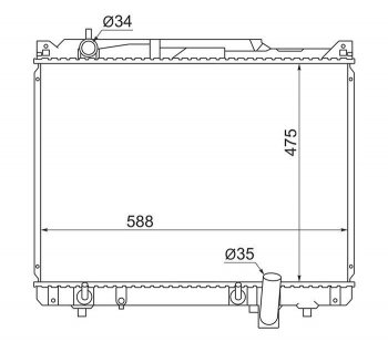 Радиатор двигателя SAT Suzuki Escudo 2 (1997-2006)