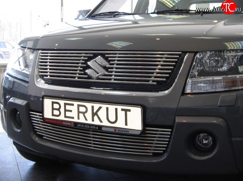 4 389 р. Декоративная вставка решетки радиатора (V2.0) Berkut Suzuki Grand Vitara JT 3 двери дорестайлинг (2005-2008)  с доставкой в г. Новочеркасск