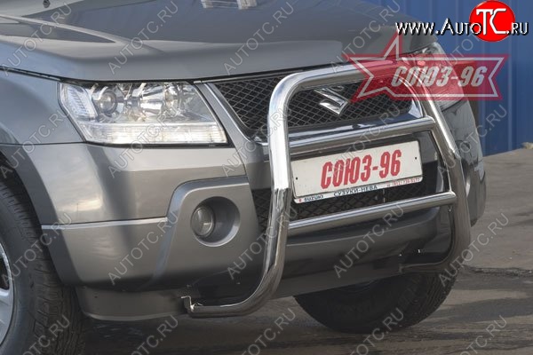 11 249 р. Защита переднего бампера Souz-96 (d60) Suzuki Grand Vitara JT 5 дверей дорестайлинг (2005-2008)  с доставкой в г. Новочеркасск