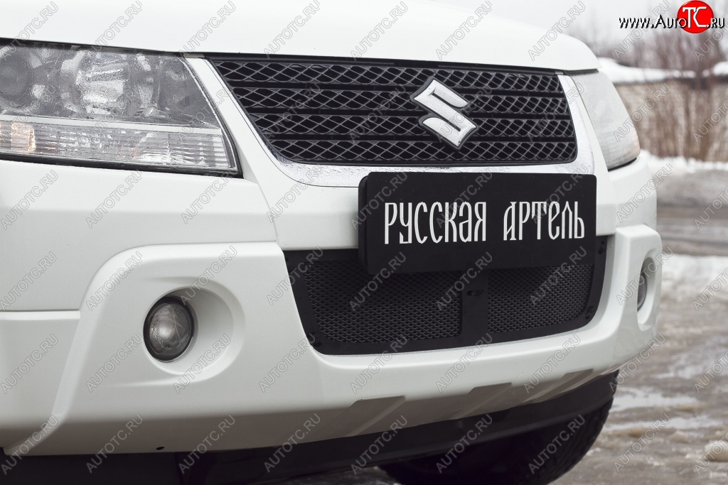 1 669 р. Защитная сетка решетки переднего бампера РА  Suzuki Grand Vitara ( JT 3 двери,  JT 5 дверей) (2008-2012) 1-ый рестайлинг, 1-ый рестайлинг  с доставкой в г. Новочеркасск