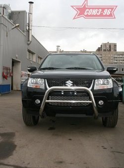 9 359 р. Защита переднего бампера Souz-96 (d60) Suzuki Grand Vitara JT 5 дверей дорестайлинг (2005-2008)  с доставкой в г. Новочеркасск. Увеличить фотографию 1