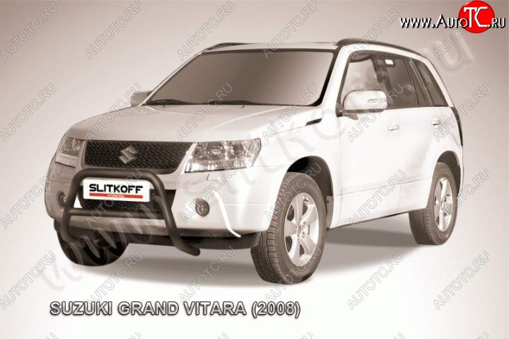 14 849 р. Кенгурятник d57 низкийчерный Suzuki Grand Vitara JT 5 дверей дорестайлинг (2005-2008) (Цвет: серебристый)  с доставкой в г. Новочеркасск