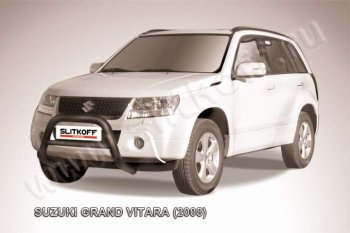 20 449 р. Кенгурятник d76 низкий Suzuki Grand Vitara JT 5 дверей дорестайлинг (2005-2008) (Цвет: серебристый)  с доставкой в г. Новочеркасск. Увеличить фотографию 1