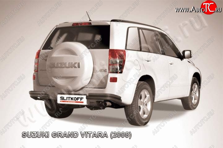 5 999 р. Уголки d57+d42 двойные  Suzuki Grand Vitara  JT 5 дверей (2008-2012) 1-ый рестайлинг (Цвет: серебристый)  с доставкой в г. Новочеркасск