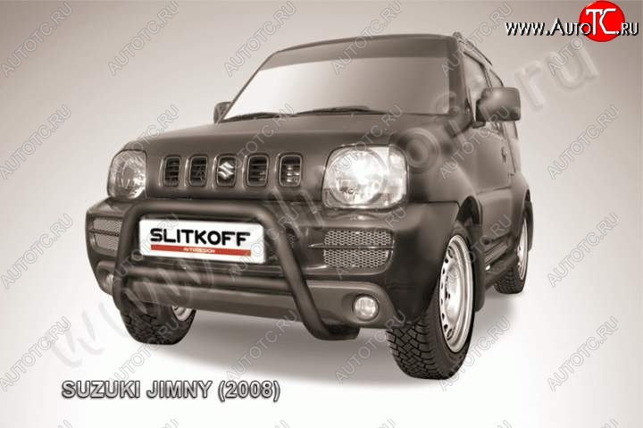 14 999 р. Кенгурятник d57 низкий  Suzuki Jimny  JB23/JB43 (2002-2012) 1-ый рестайлинг (Цвет: серебристый)  с доставкой в г. Новочеркасск