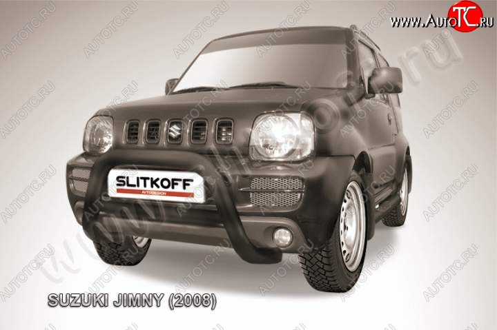 20 749 р. Кенгурятник d76 низкий  Suzuki Jimny  JB23/JB43 (2002-2012) 1-ый рестайлинг (Цвет: серебристый)  с доставкой в г. Новочеркасск