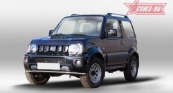 8 909 р. Защита переднего бампера одинарная Souz-96 (d42).  Suzuki Jimny  JB23/JB43 (2012-2018) 2-ой рестайлинг  с доставкой в г. Новочеркасск. Увеличить фотографию 1