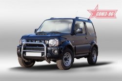 9 899 р. Защита переднего бампера Souz-96 (d60) Suzuki Jimny JB23/JB43 2-ой рестайлинг (2012-2018)  с доставкой в г. Новочеркасск. Увеличить фотографию 1