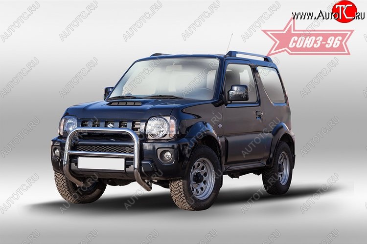 9 899 р. Защита переднего бампера Souz-96 (d60) Suzuki Jimny JB23/JB43 2-ой рестайлинг (2012-2018)  с доставкой в г. Новочеркасск