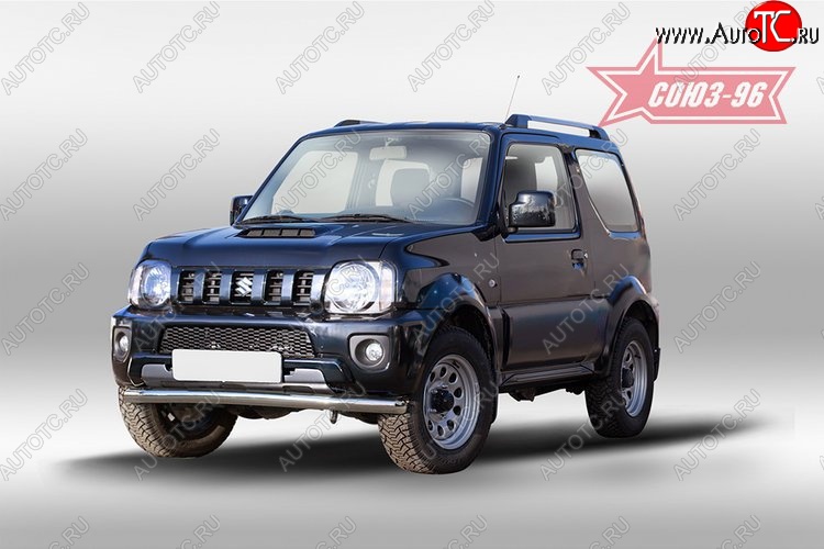 9 494 р. Защита переднего бампера одинарная Souz-96 (d60). Suzuki Jimny JB23/JB43 2-ой рестайлинг (2012-2018)  с доставкой в г. Новочеркасск