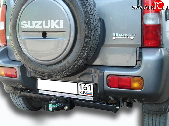 7 849 р. Фаркоп Лидер Плюс (до 1200 кг) Suzuki Jimny JB23/JB43 дорестайлинг (1998-2001) (Без электропакета)  с доставкой в г. Новочеркасск