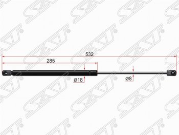 769 р. Газовый упор крышки багажника SAT  Suzuki Swift  ZC72S (2010-2016) дорестайлинг, хэтчбэк 5 дв., рестайлинг, хэтчбэк 5 дв.  с доставкой в г. Новочеркасск. Увеличить фотографию 1